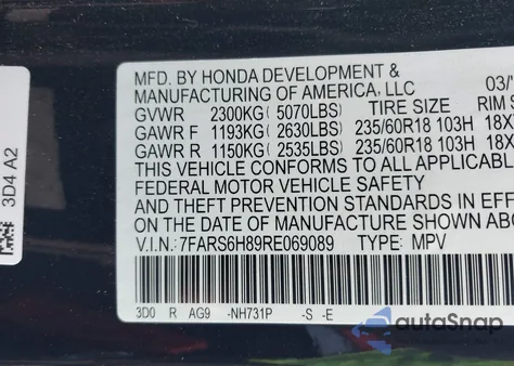 2024 Honda Cr-V Hybrid Sport-L z USA, uszkodzony, nr VIN 7FARS6H89RE069089